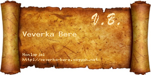 Veverka Bere névjegykártya